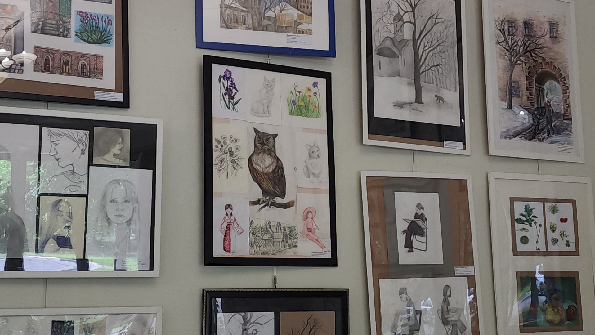 5 дом, галерея, ул Жуковского, пленэрные зарисовки, Нина Верникова, Наталия Трусилова, Екатерина Плугина, ЖДШИ 1, Жуковская Детская школа искусств 1,