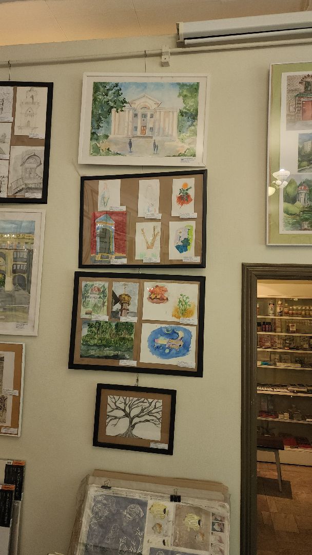 5 дом, галерея, ул Жуковского, пленэрные зарисовки, Нина Верникова, Наталия Трусилова, Екатерина Плугина, ЖДШИ 1, Жуковская Детская школа искусств 1,