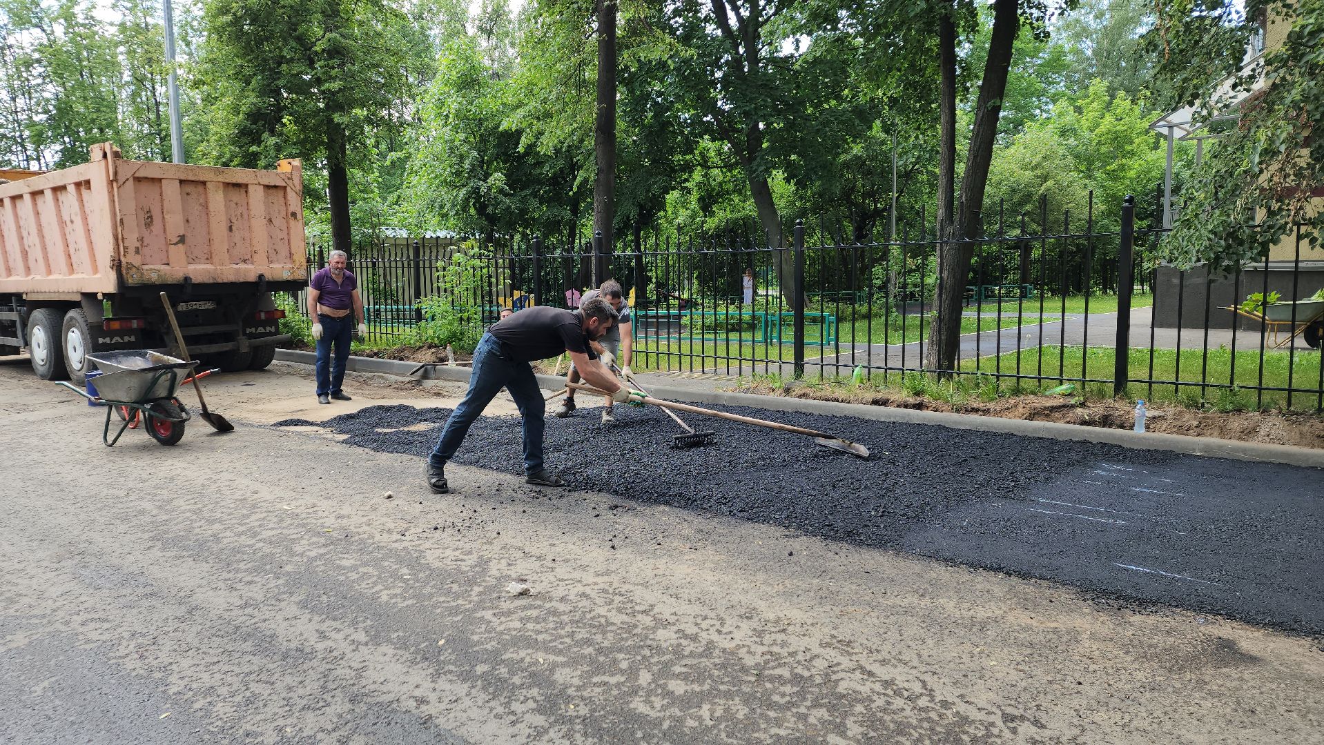 пушкино парк, дорожная инфраструктура, ремонт дороги, асфальтирование дорог,