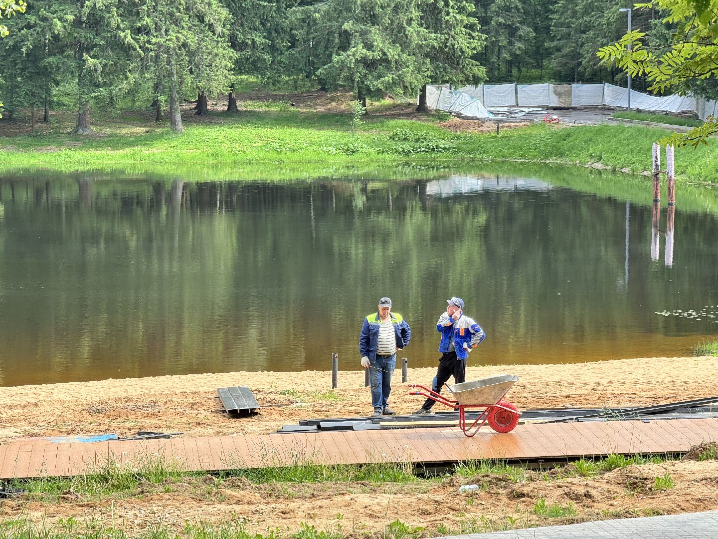 шаховская, плотина, благоуйстройство, строительство,