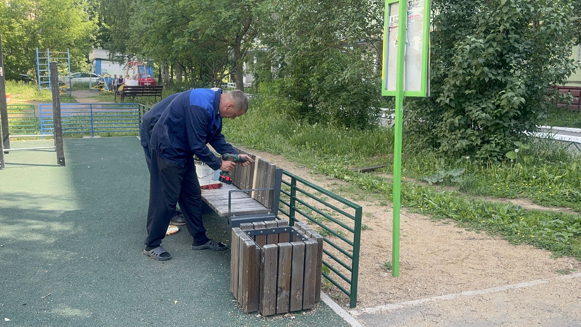 Солнечногорск, ремонт детских площадок, рабочие, Жители, Благоустройство,