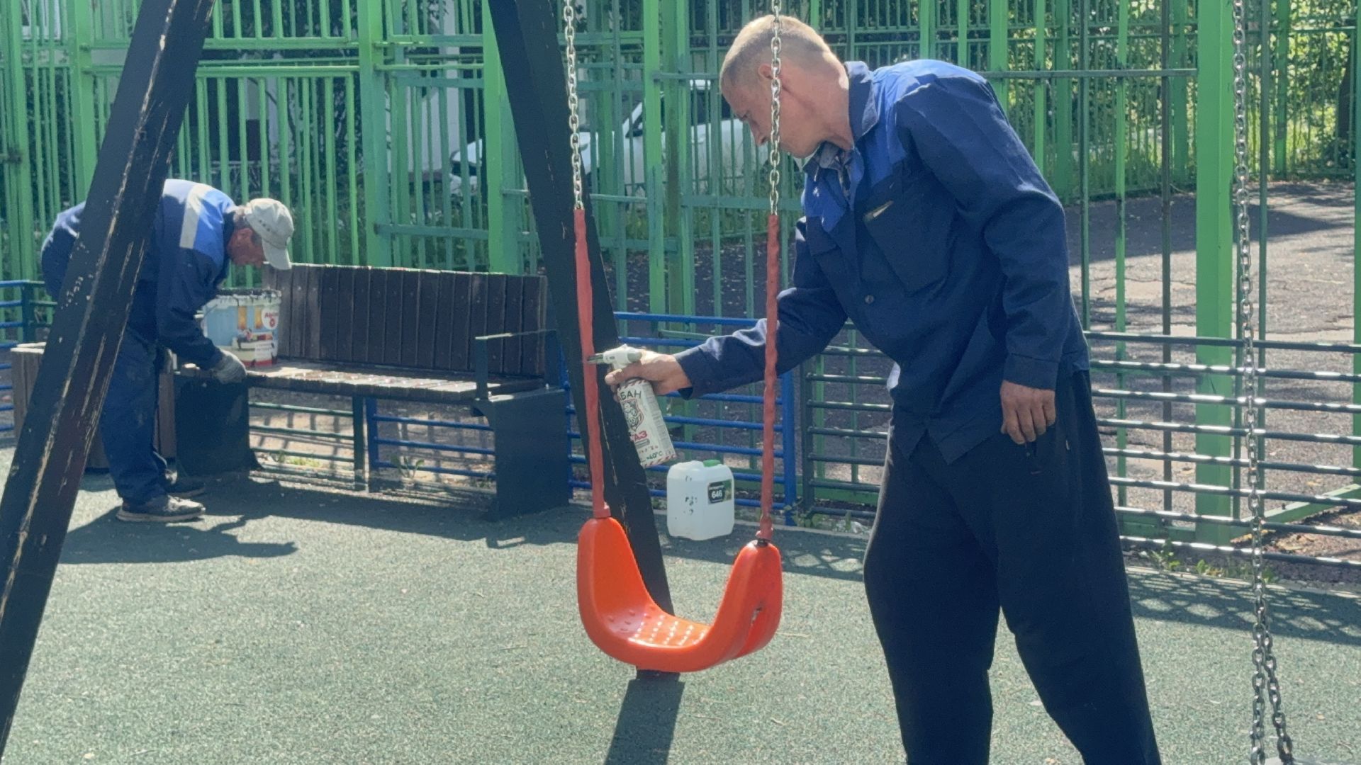 Солнечногорск, ремонт детских площадок, рабочие, Жители, Благоустройство,