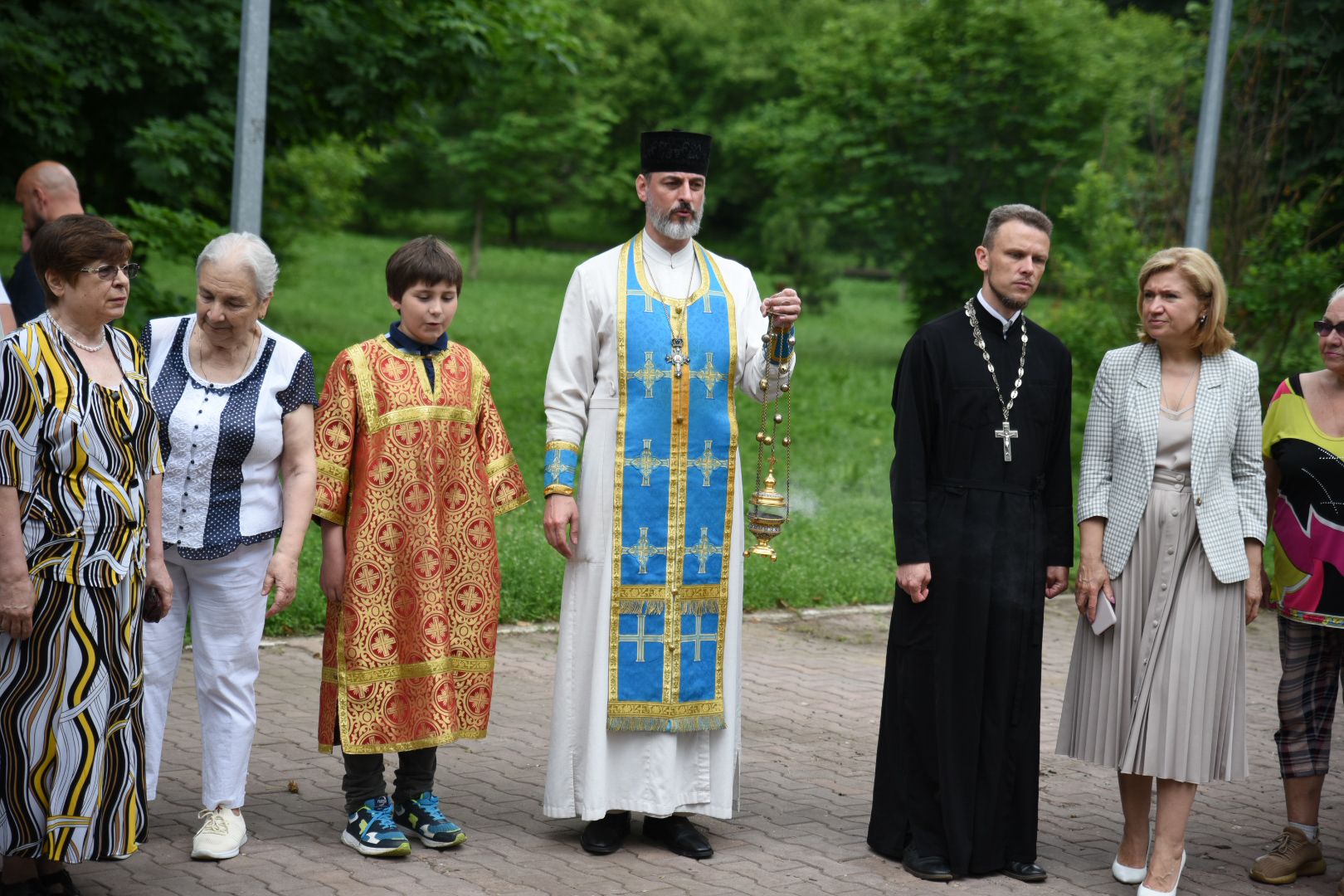 Бронницы, Мероприятие посвященное Пушкину, Памятник внуку Пушкина, Возложение цветов,