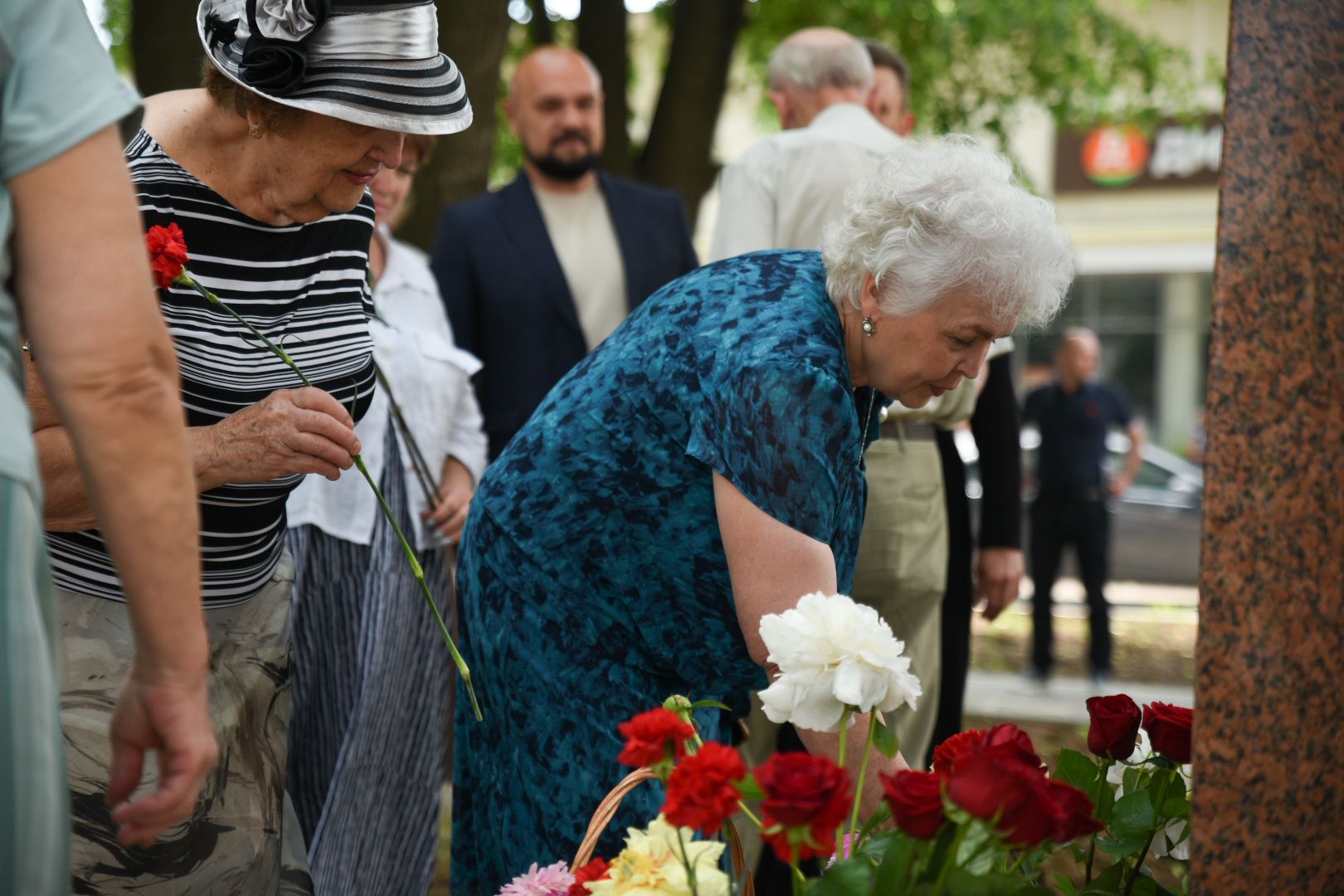 Бронницы, Мероприятие посвященное Пушкину, Памятник внуку Пушкина, Возложение цветов,