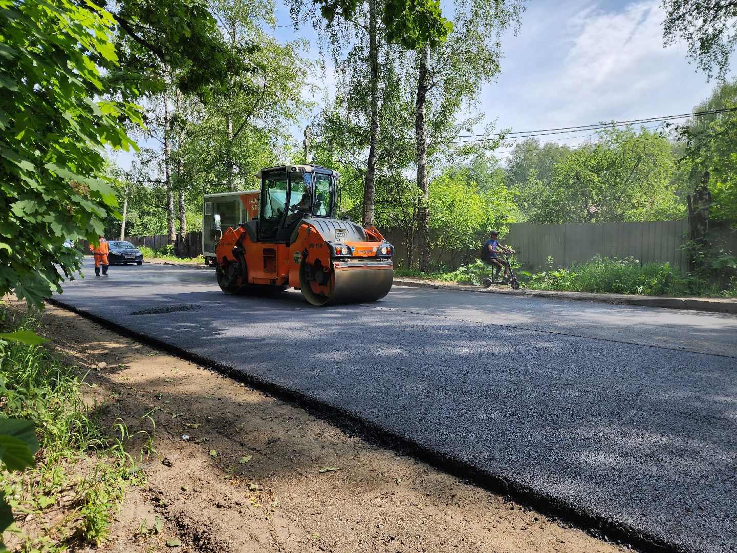 старая купавна, богородский городской округ, озеро бисерово, ремонт, дороги, строительство, ремонт дороги,