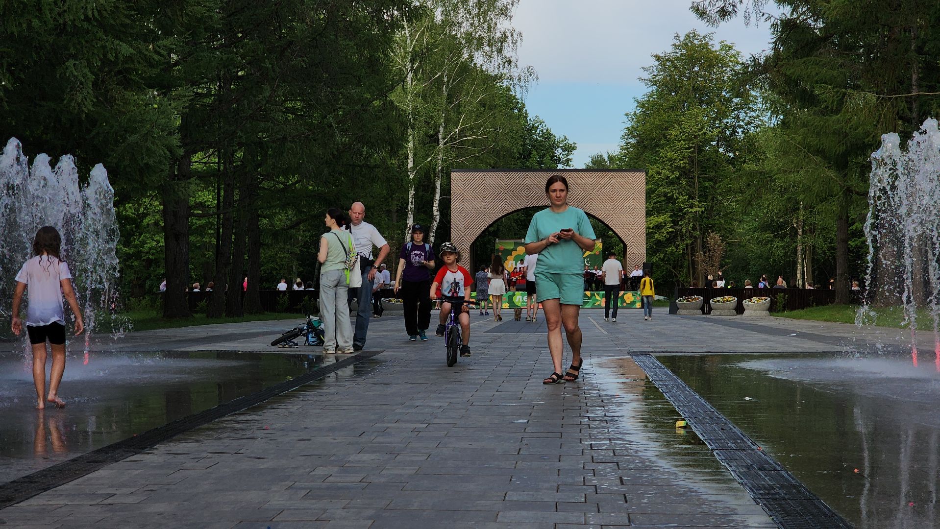 ступино, парк имени островского, лето в подмосковье,