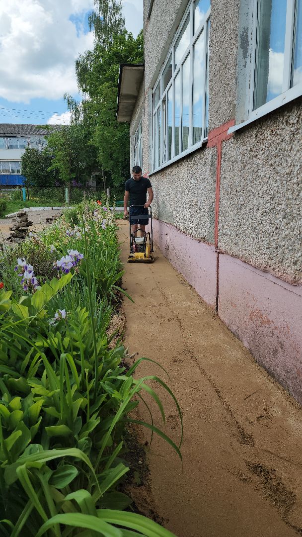 Ремонт, детский сад, орешки, отмостка, Ремонт отмостки, руза, рузский городской округ,