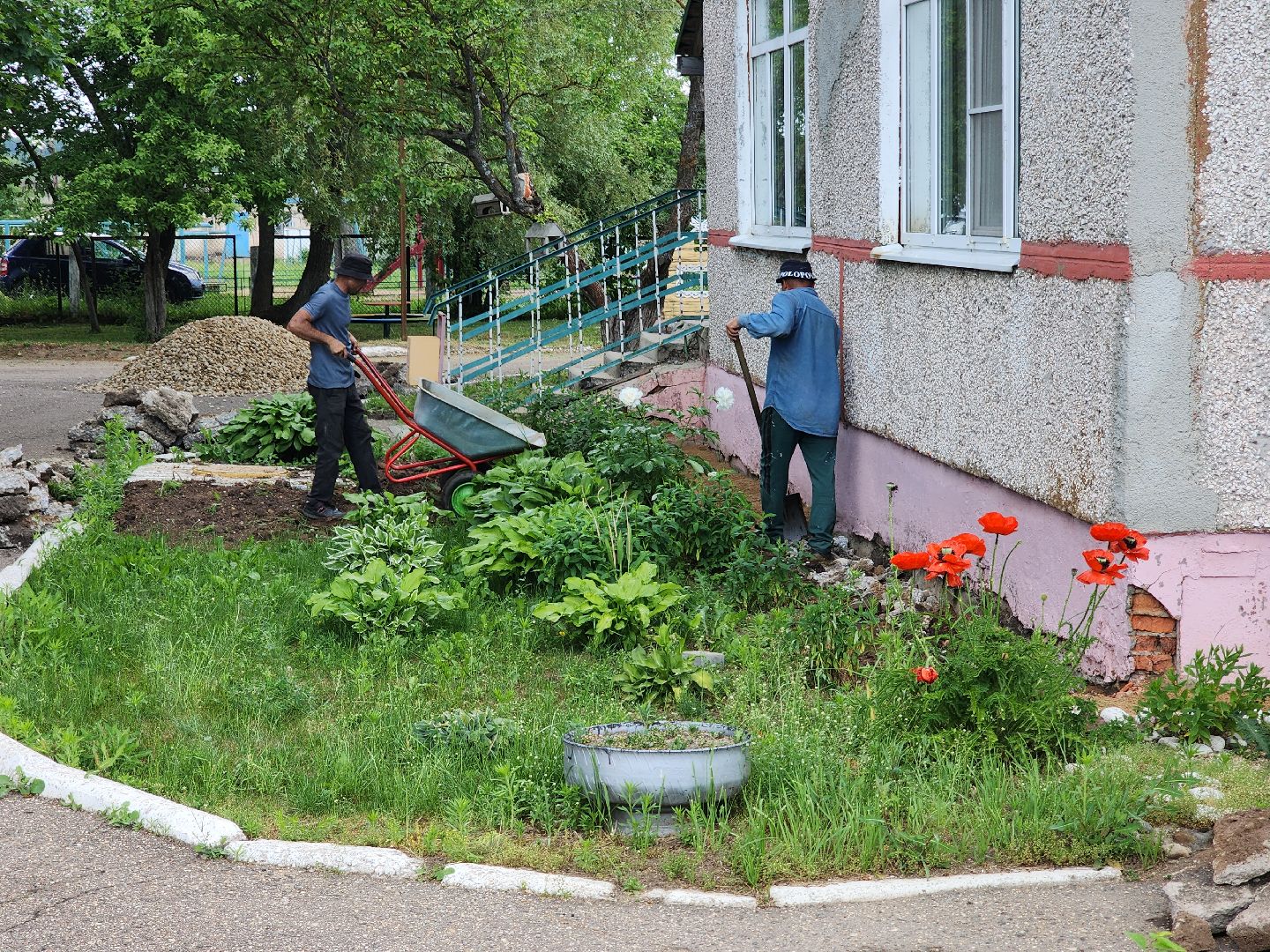 Ремонт, детский сад, орешки, отмостка, Ремонт отмостки, руза, рузский городской округ,