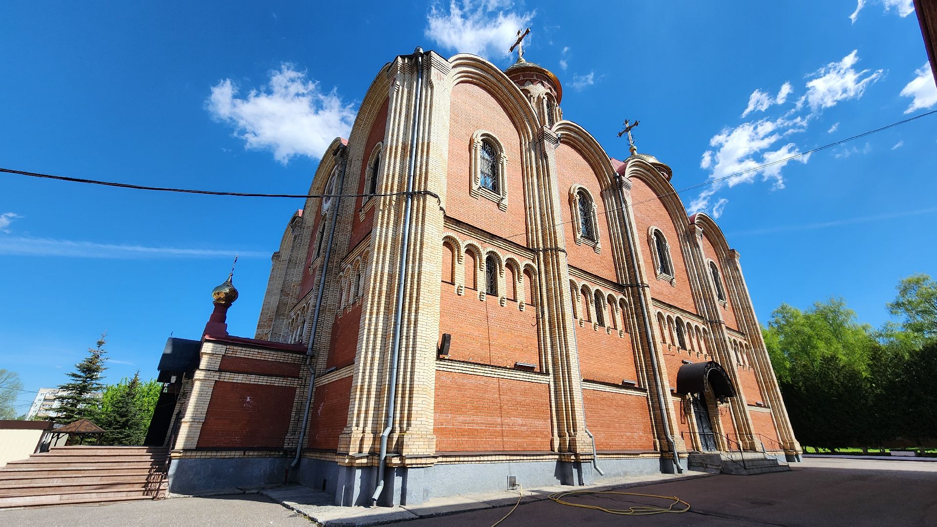 Промышленный альпинист, Собор, Благоустройство, Домодедово, Подмосковье, Альпинизм, Помощь храму, доброе дело,