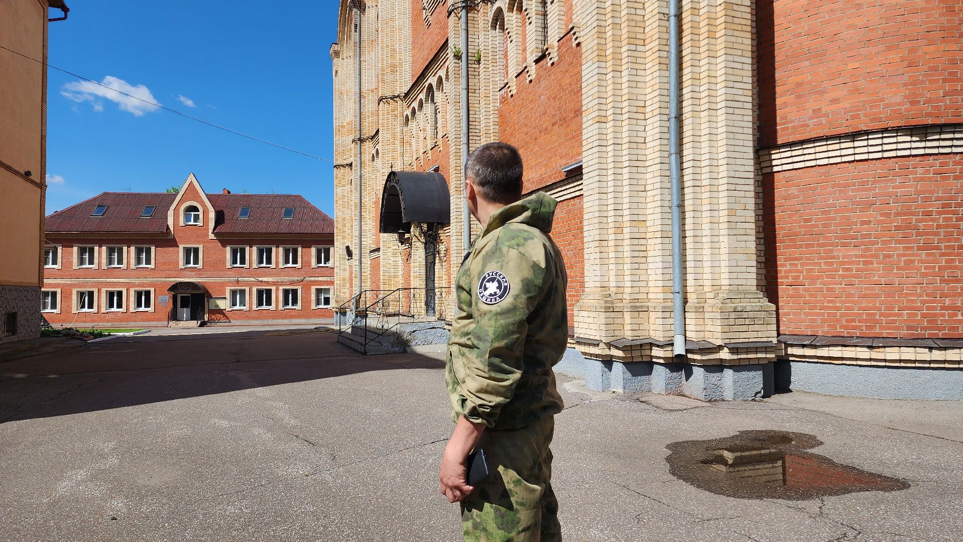 Промышленный альпинист, Собор, Благоустройство, Домодедово, Подмосковье, Альпинизм, Помощь храму, доброе дело,