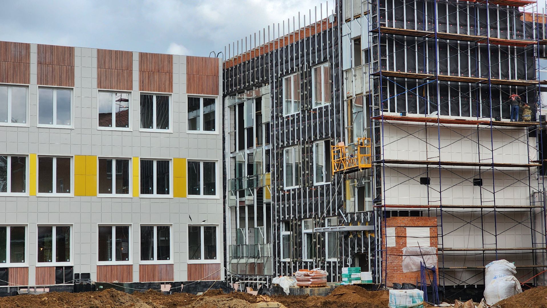 Солнечногорск, Строительство, Поварово, пристройка к школе,