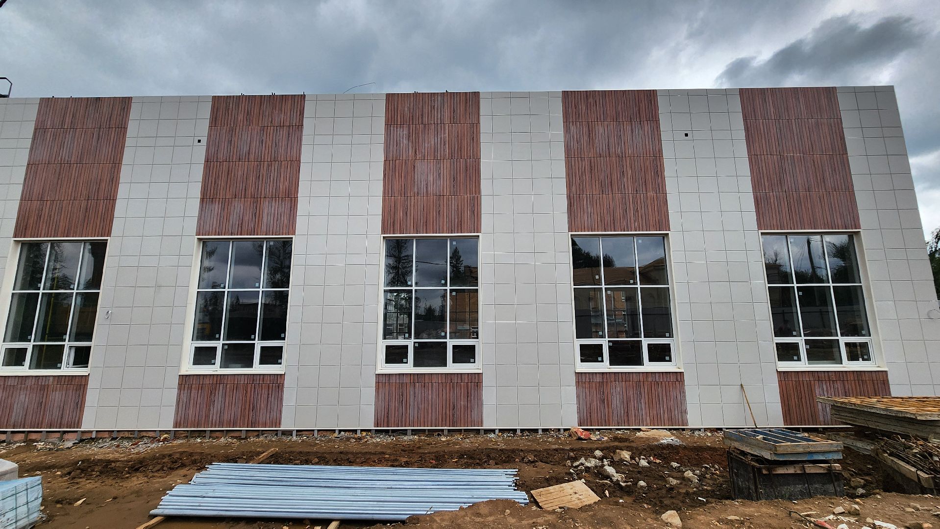 Солнечногорск, Строительство, Поварово, пристройка к школе,