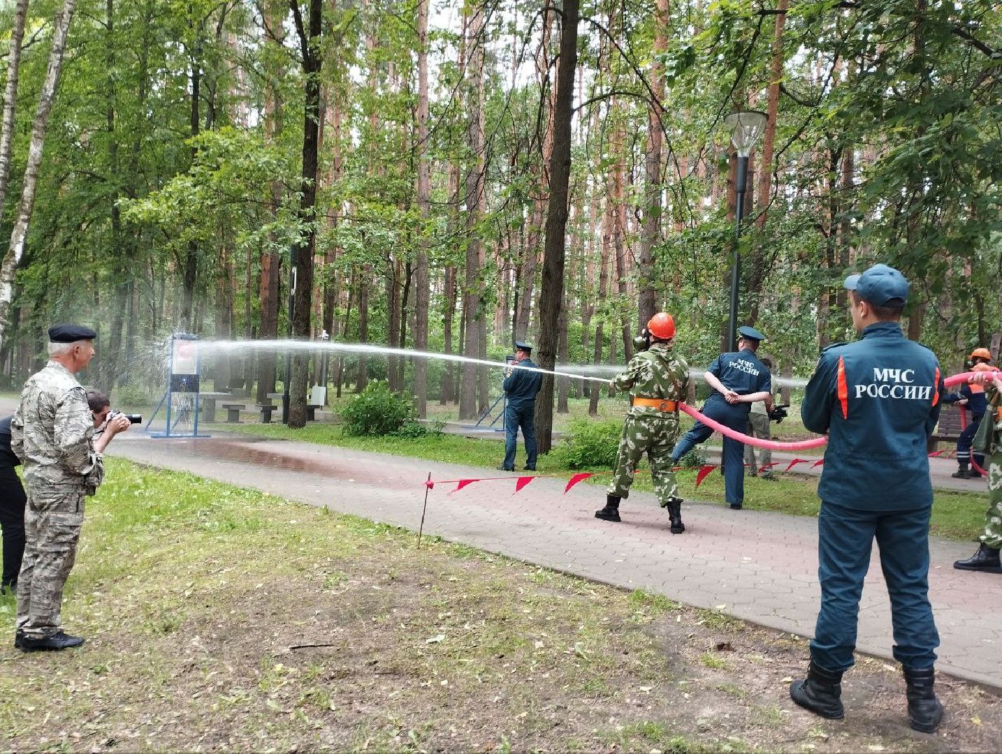 соревнования ГО и ЧС, парк Елочки, Домодедово,