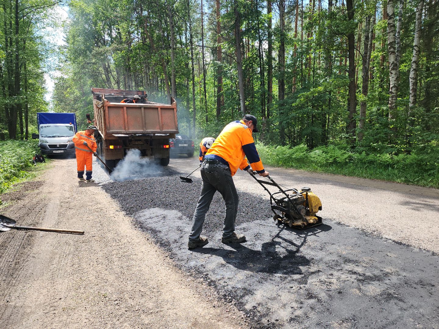 серпухов, подмосковье, ремонт дороги,