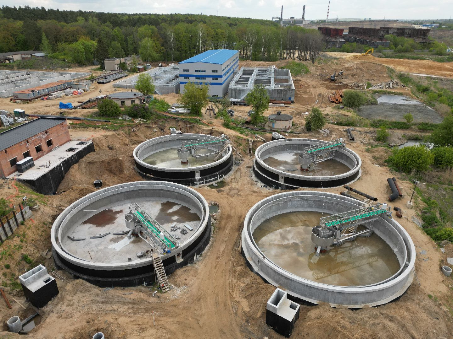 видео с коптера, очистные, лыткарино,