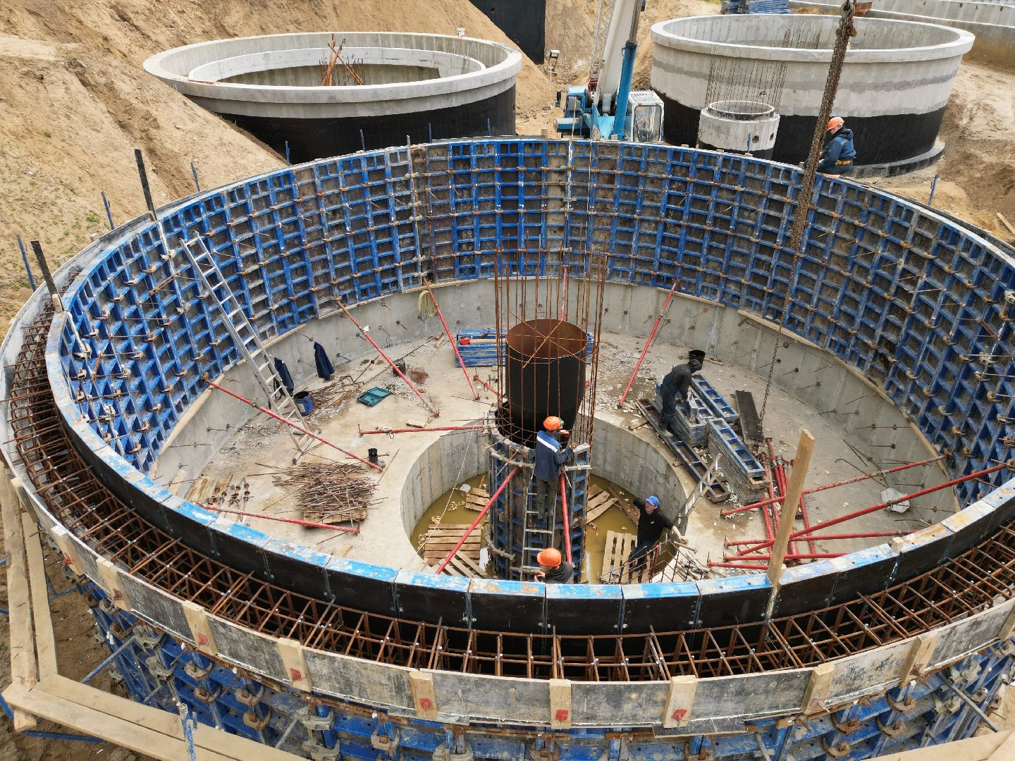 видео с коптера, очистные, лыткарино,