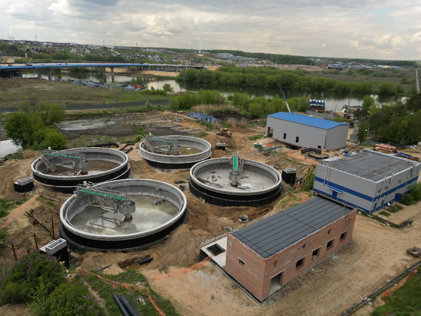 видео с коптера, очистные, лыткарино,