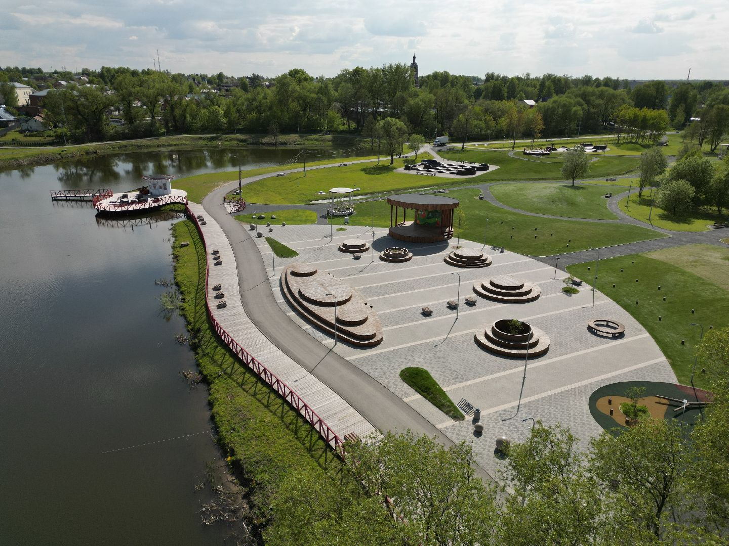 видео с коптера, парк, бронницы,