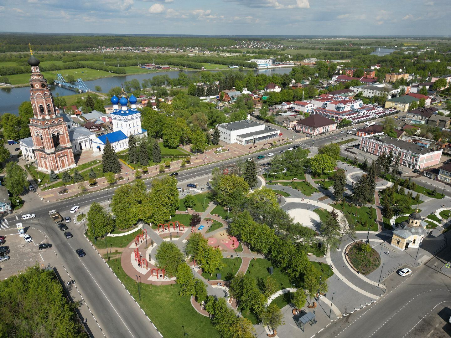 видео с коптера, парк, бронницы,