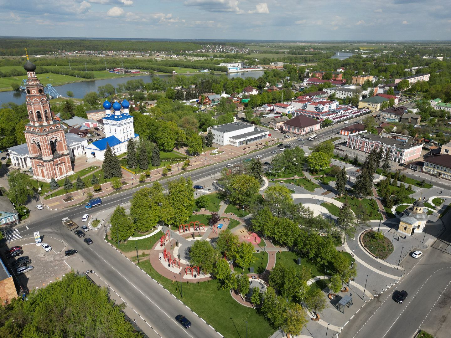 видео с коптера, парк, бронницы,