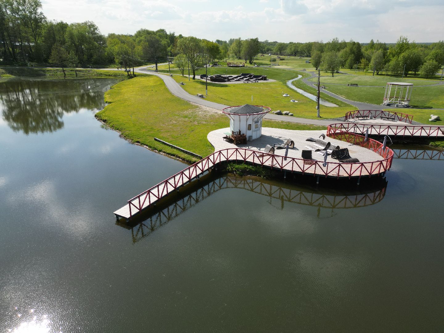 видео с коптера, парк, бронницы,