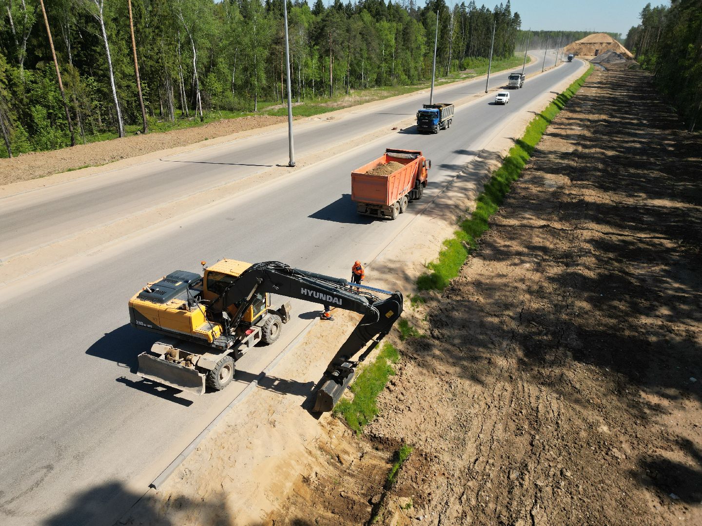 видео с коптера, дорога, шоссе, мытищи,