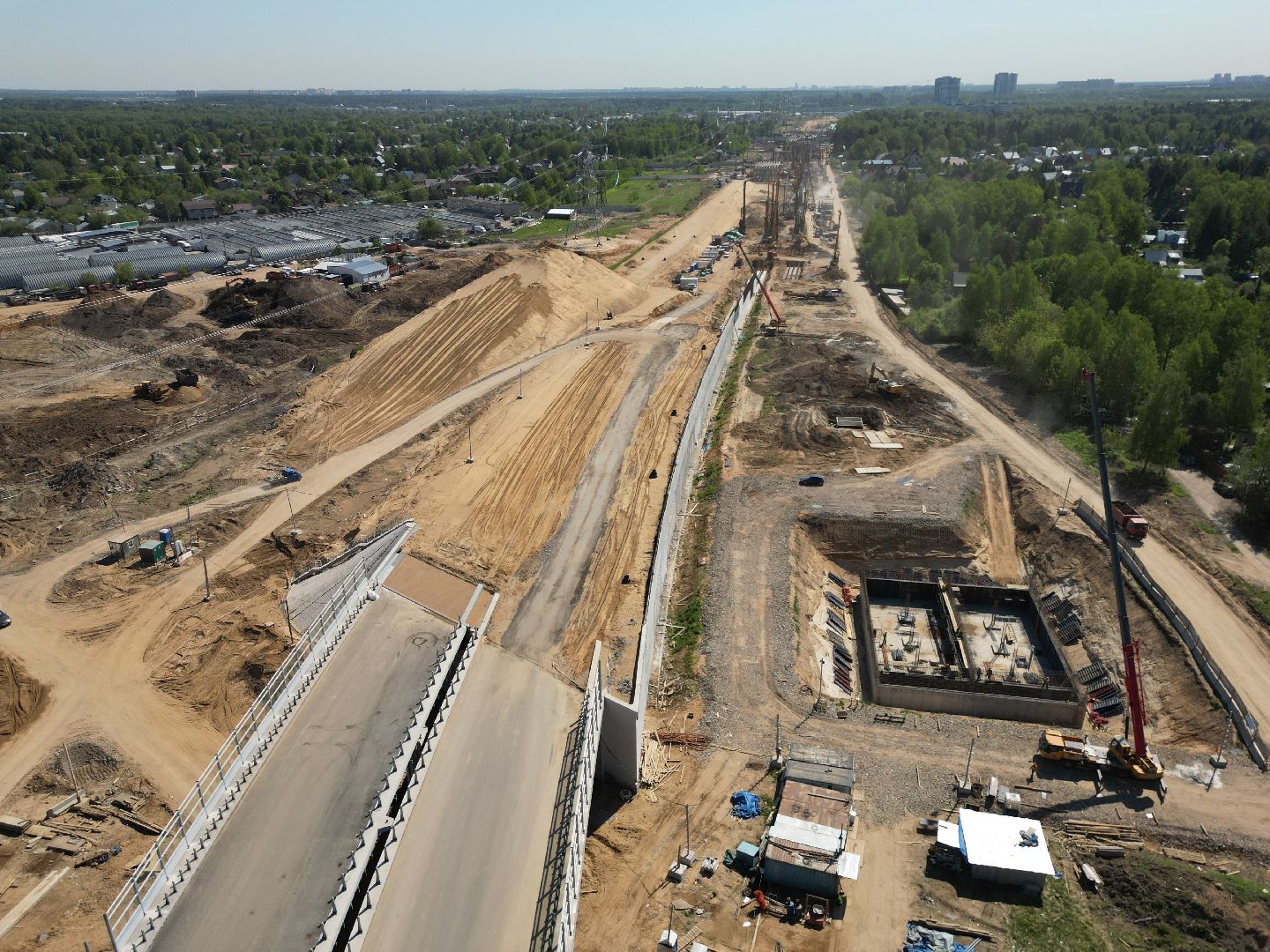 видео с коптера, дорога, шоссе, мытищи,