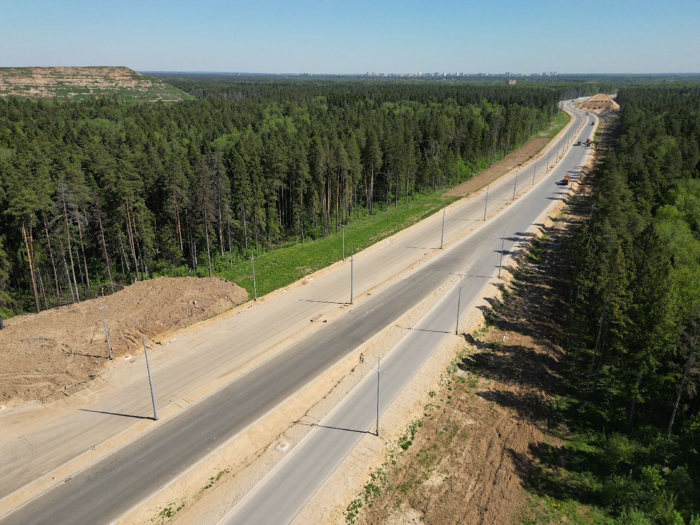 видео с коптера, дорога, шоссе, мытищи,