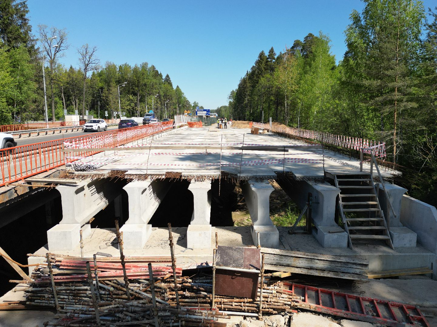 видео с коптера, дорога, шоссе, мытищи,