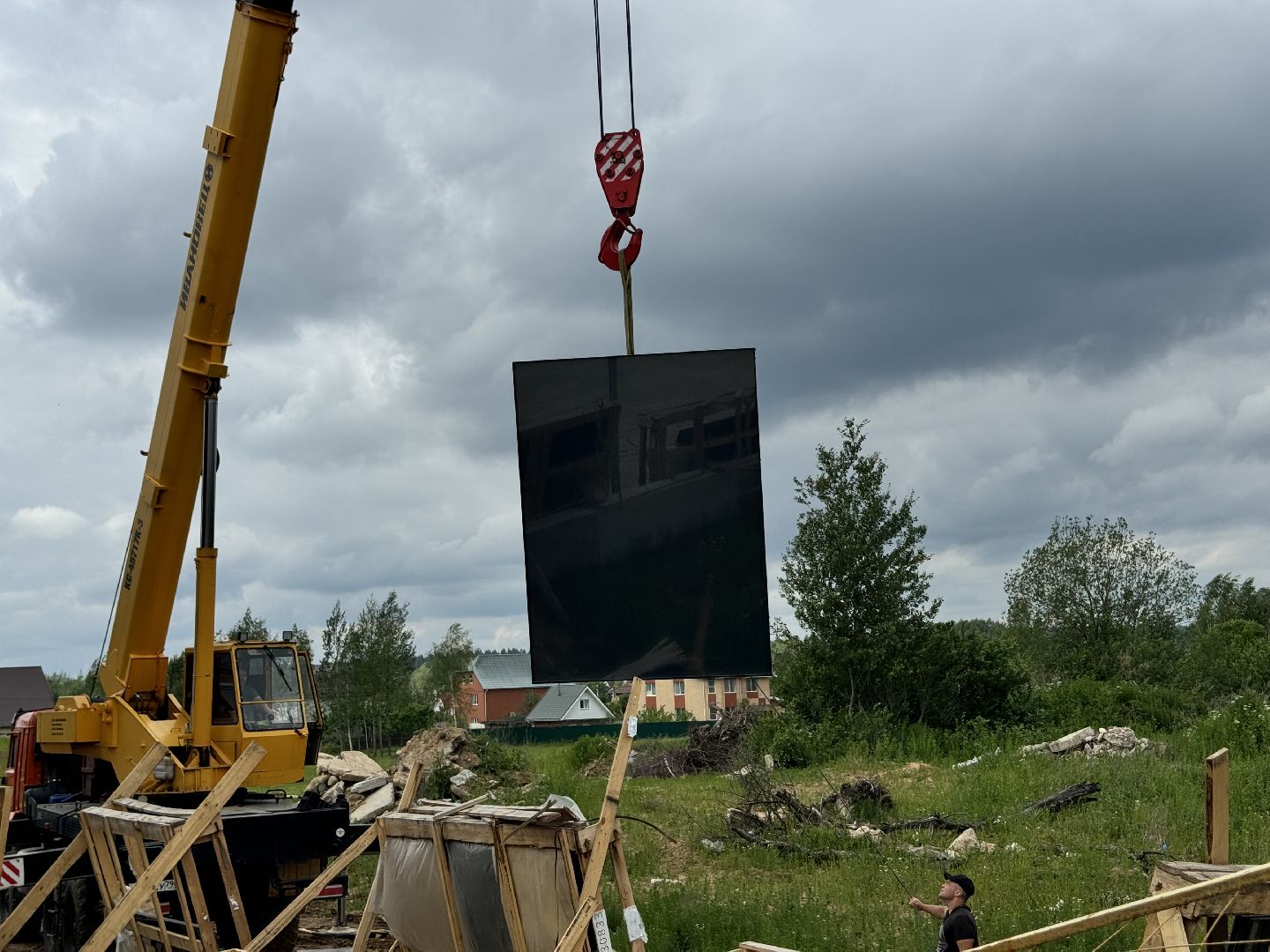 шаховская, дворец торжеств, строительство, остекление,