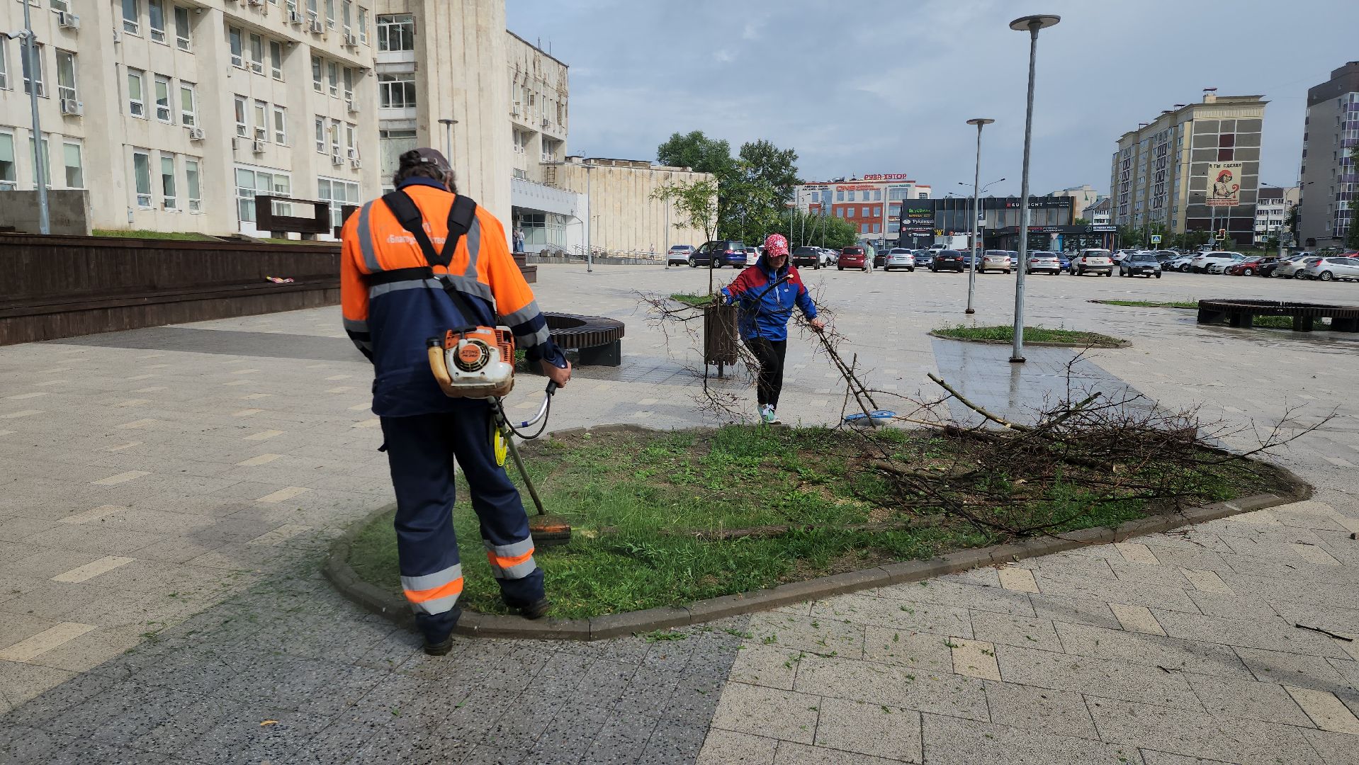 благоустройство, благоустройство 2024, руза, рузский городской округ, опиловка деревьев, коммунальщики, московская область,
