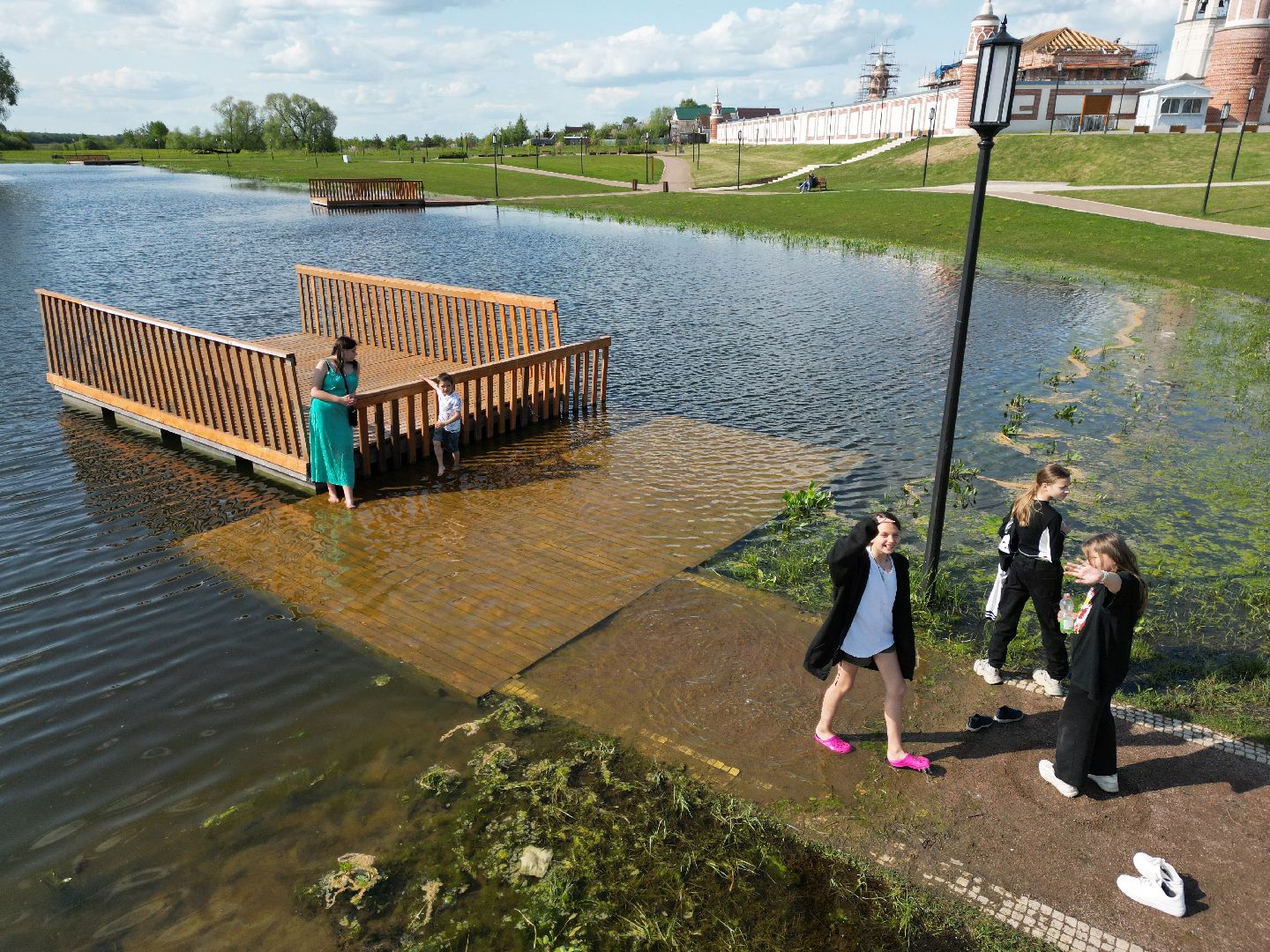 видео с коптера, коломна, монастырь,