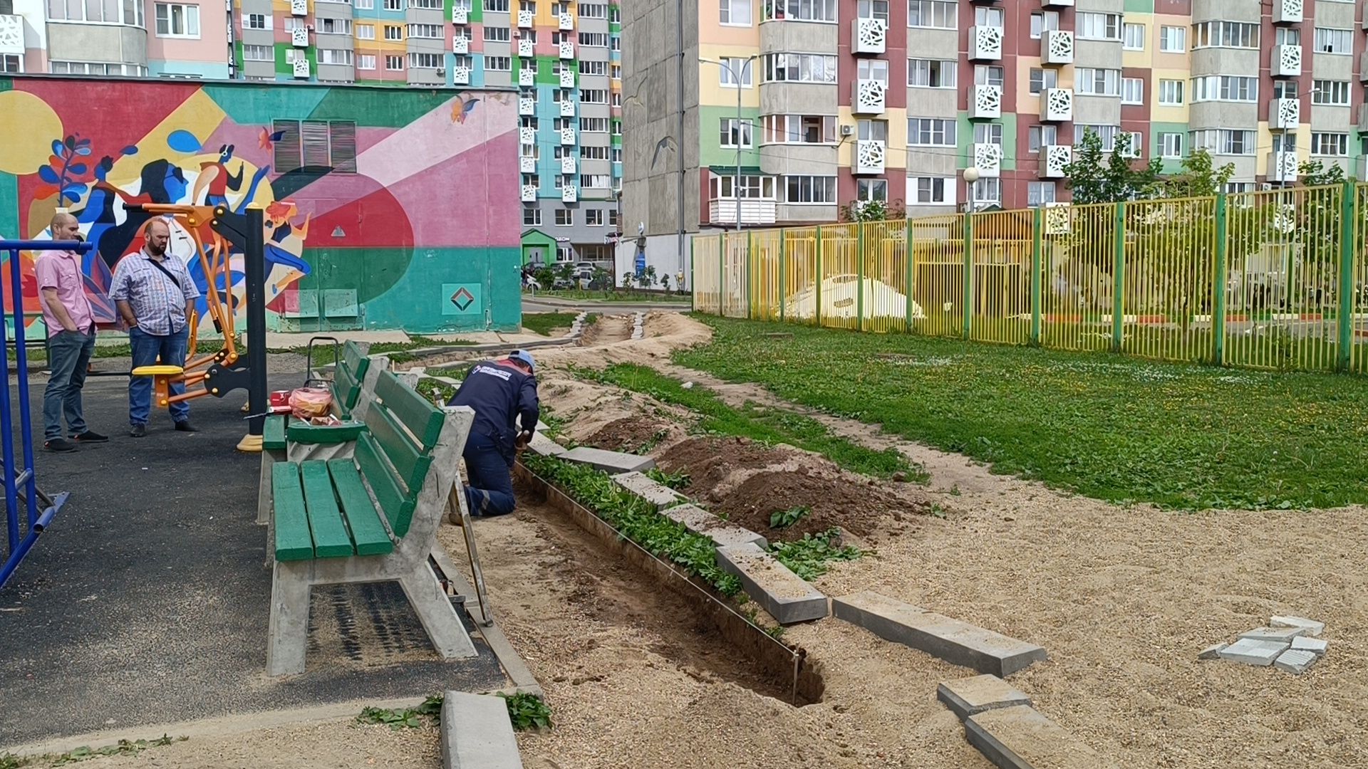 благоустройство, двор, лобня, жкх,