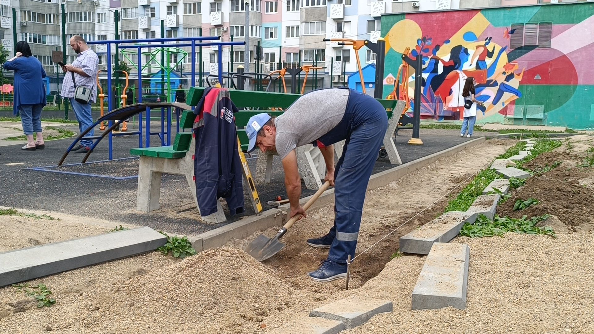 благоустройство, двор, лобня, жкх,