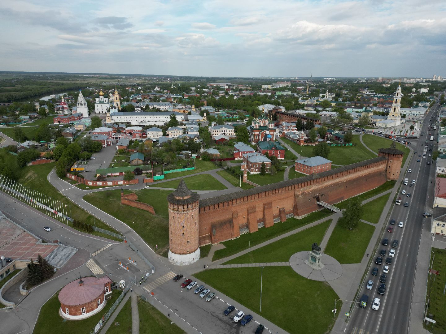 видео с коптера, коломна, кремль, туризм,