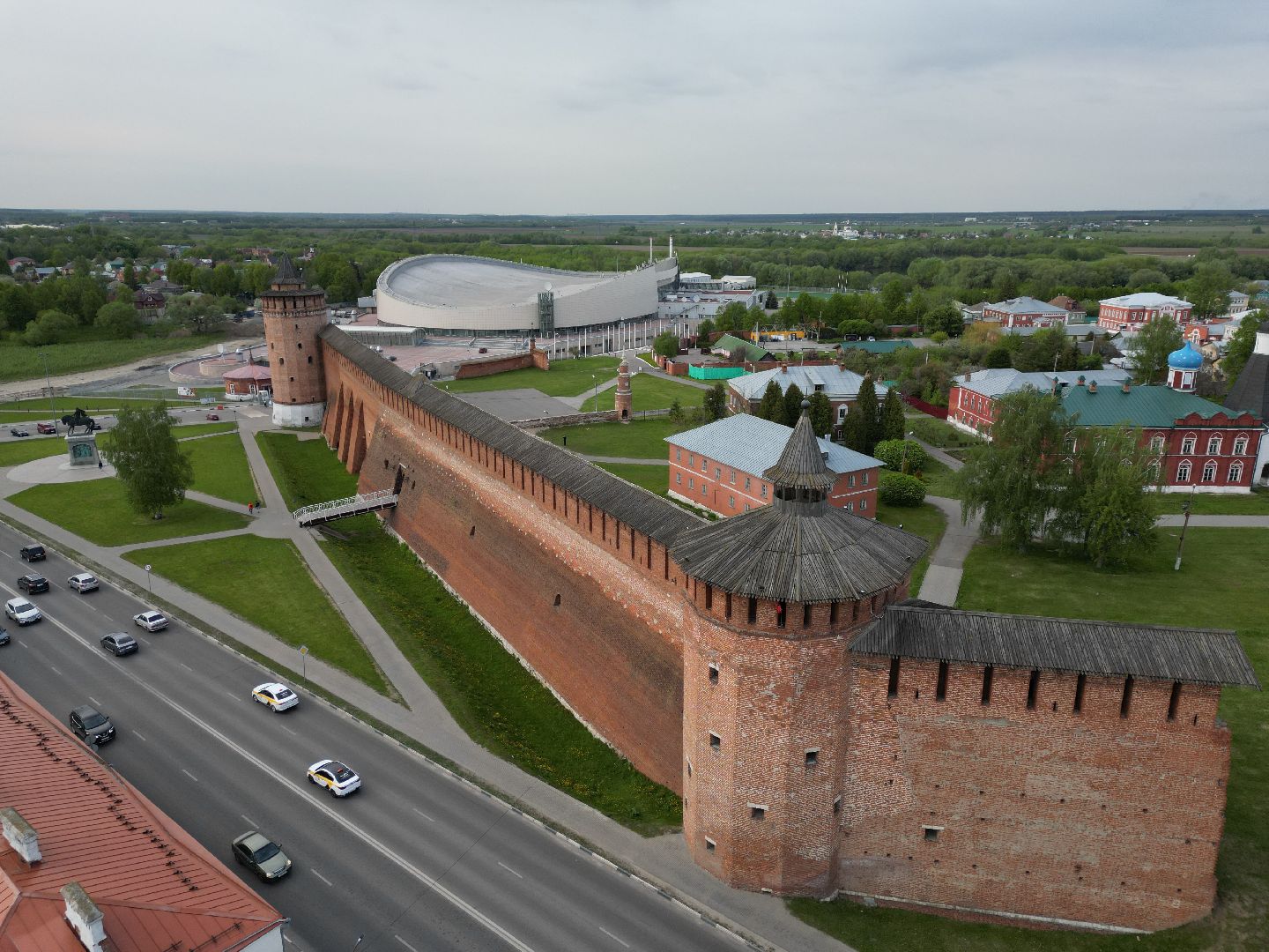 видео с коптера, коломна, кремль, туризм,