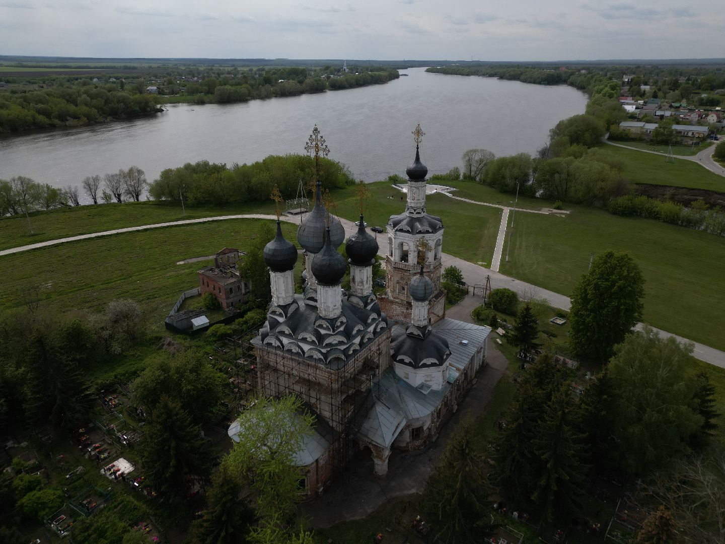 видео с коптера, храм, троицкий,