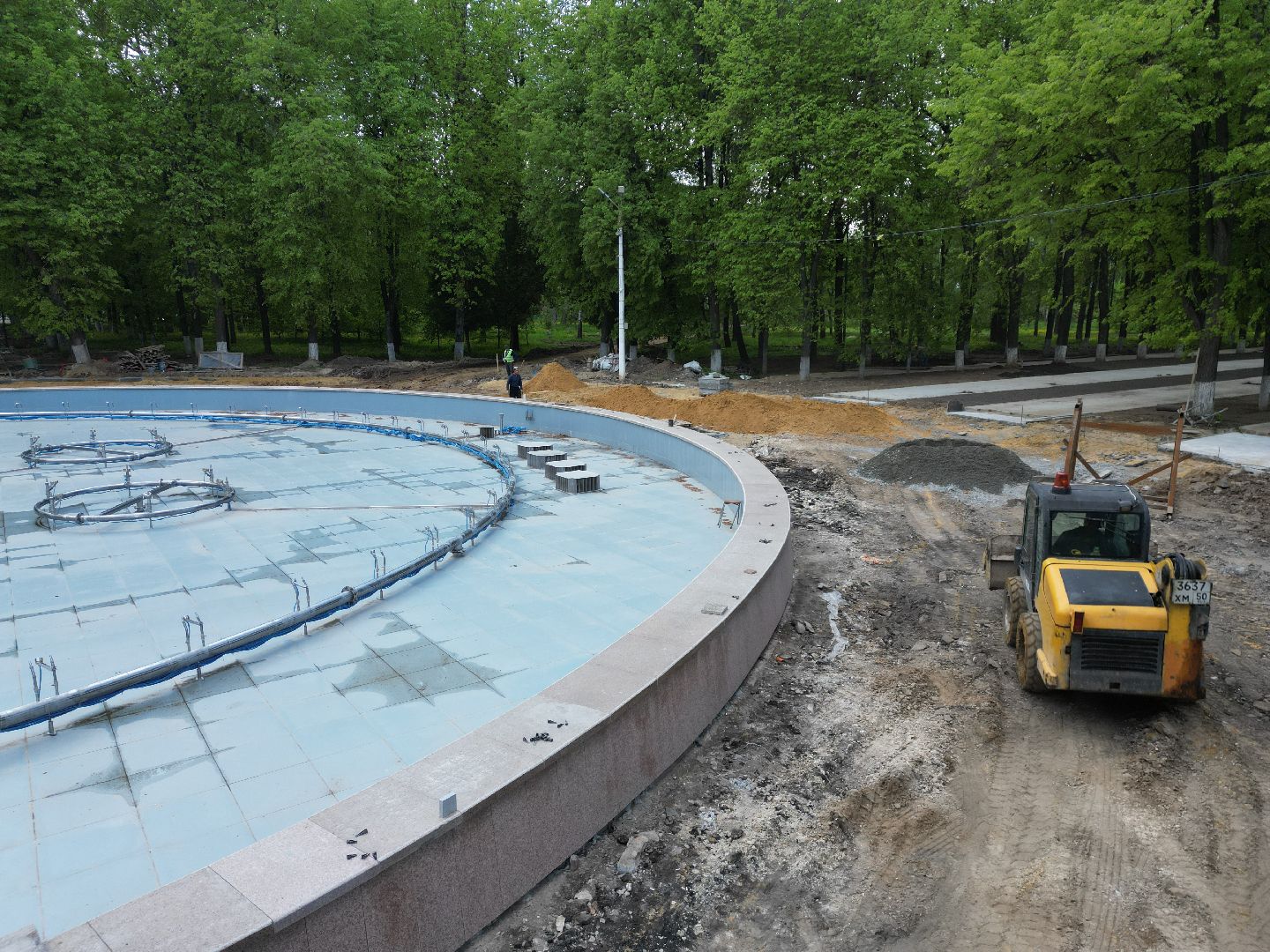 видео с коптера, коломна, парк,