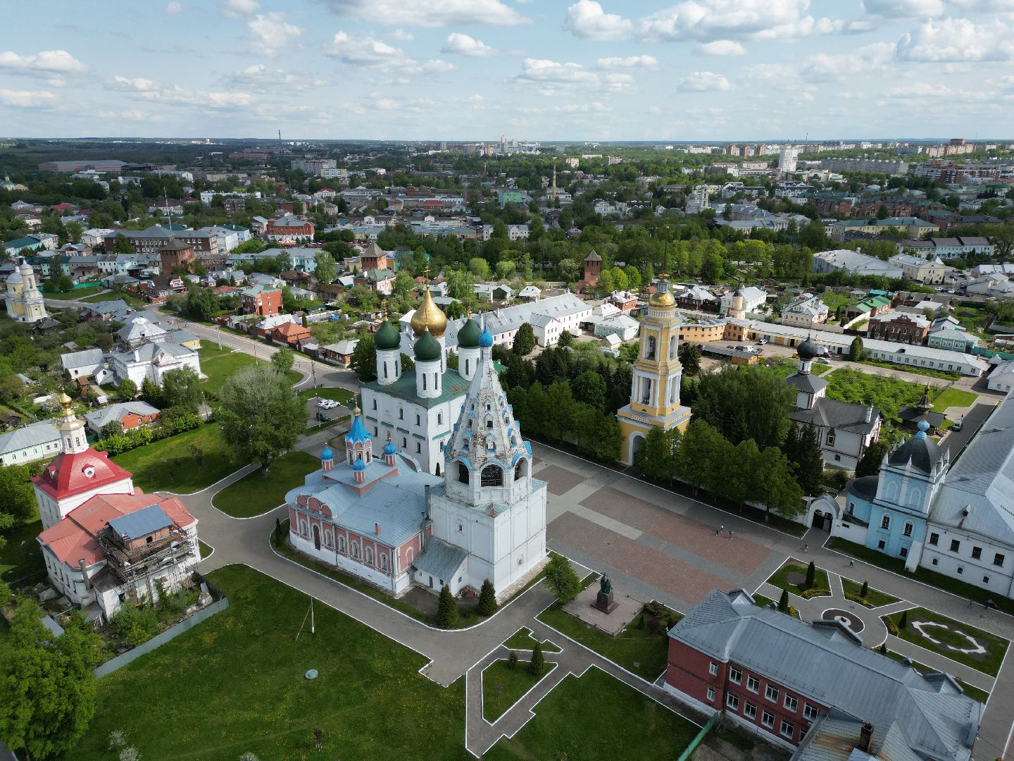 видео с коптера, коломна, храм,