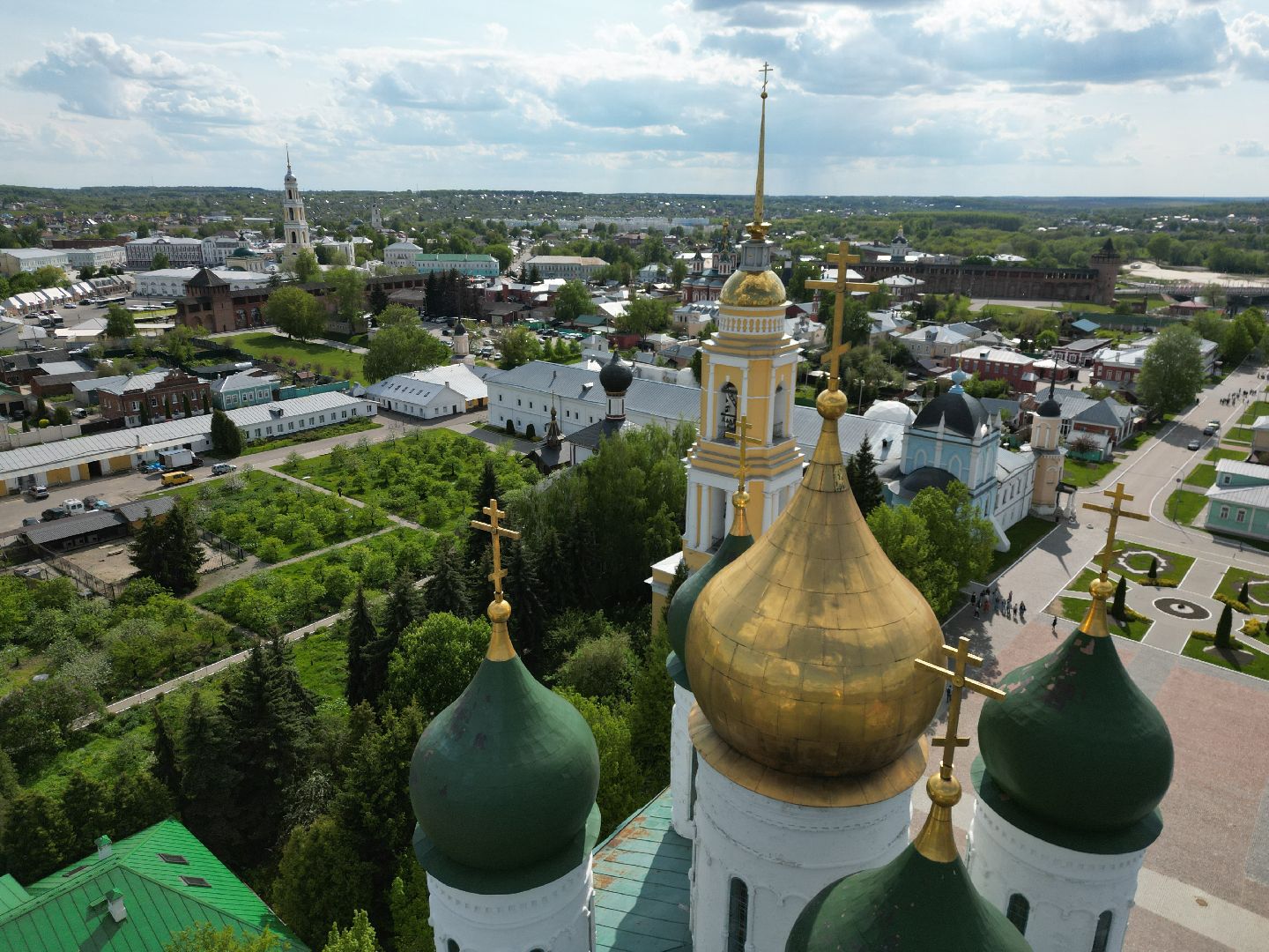 видео с коптера, коломна, храм,