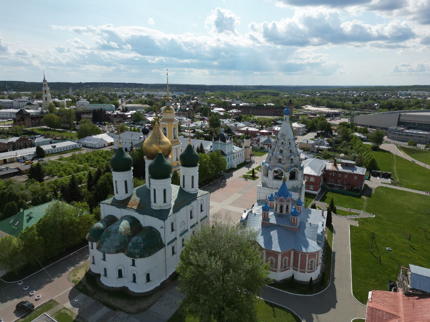 видео с коптера, коломна, храм,