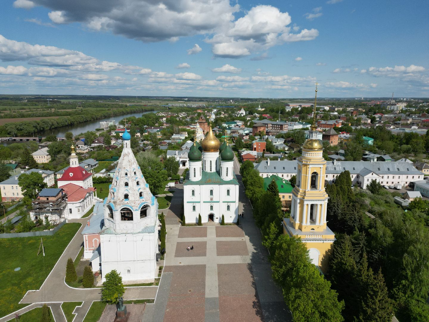 видео с коптера, коломна, храм,