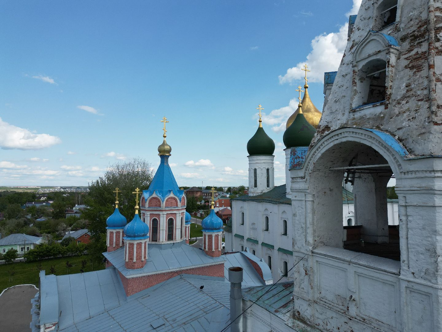 видео с коптера, коломна, храм,