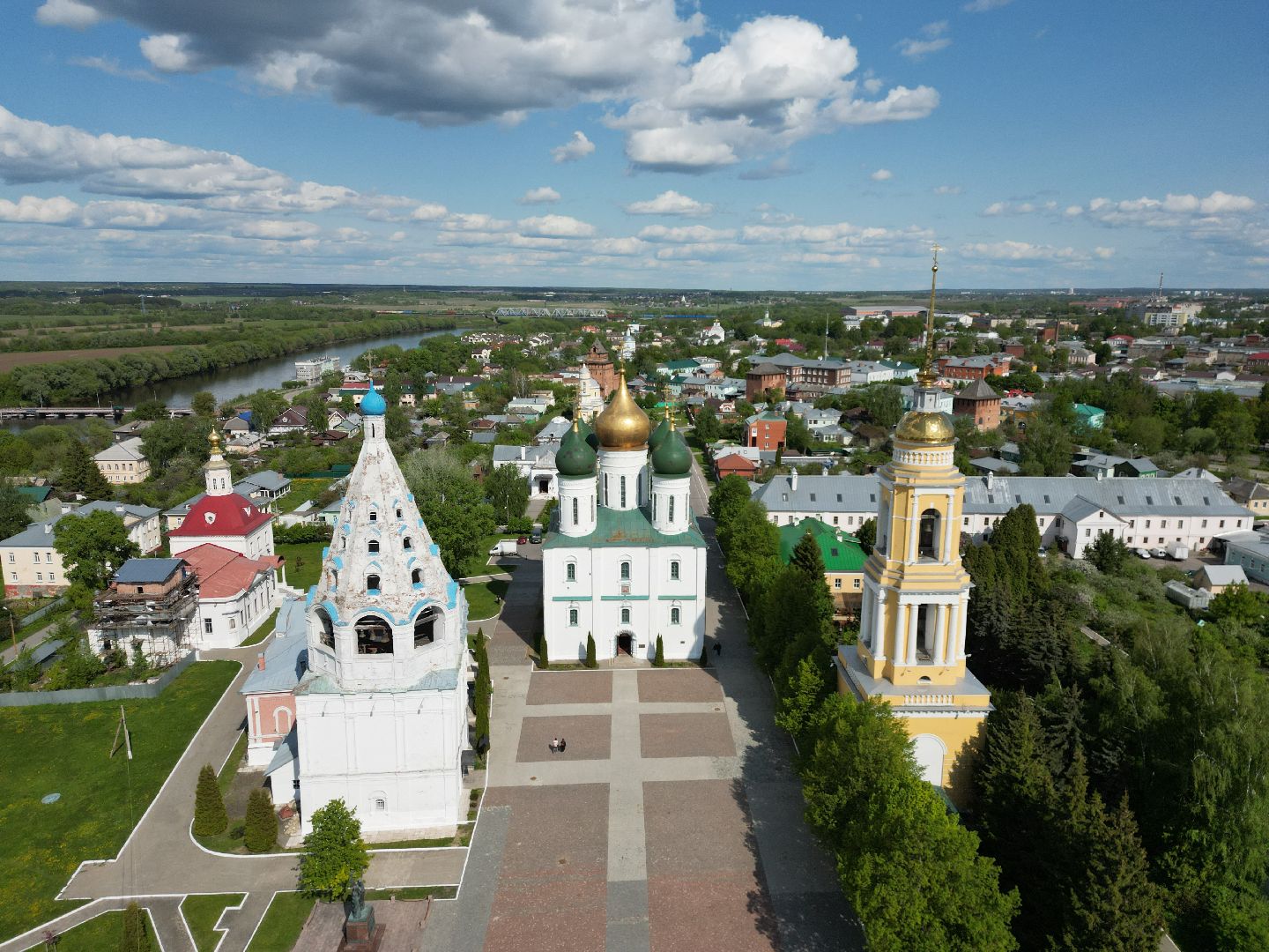 видео с коптера, коломна, храм,