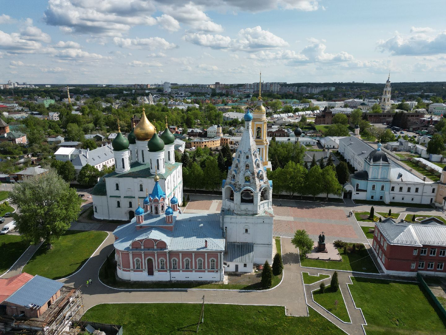 видео с коптера, коломна, храм,