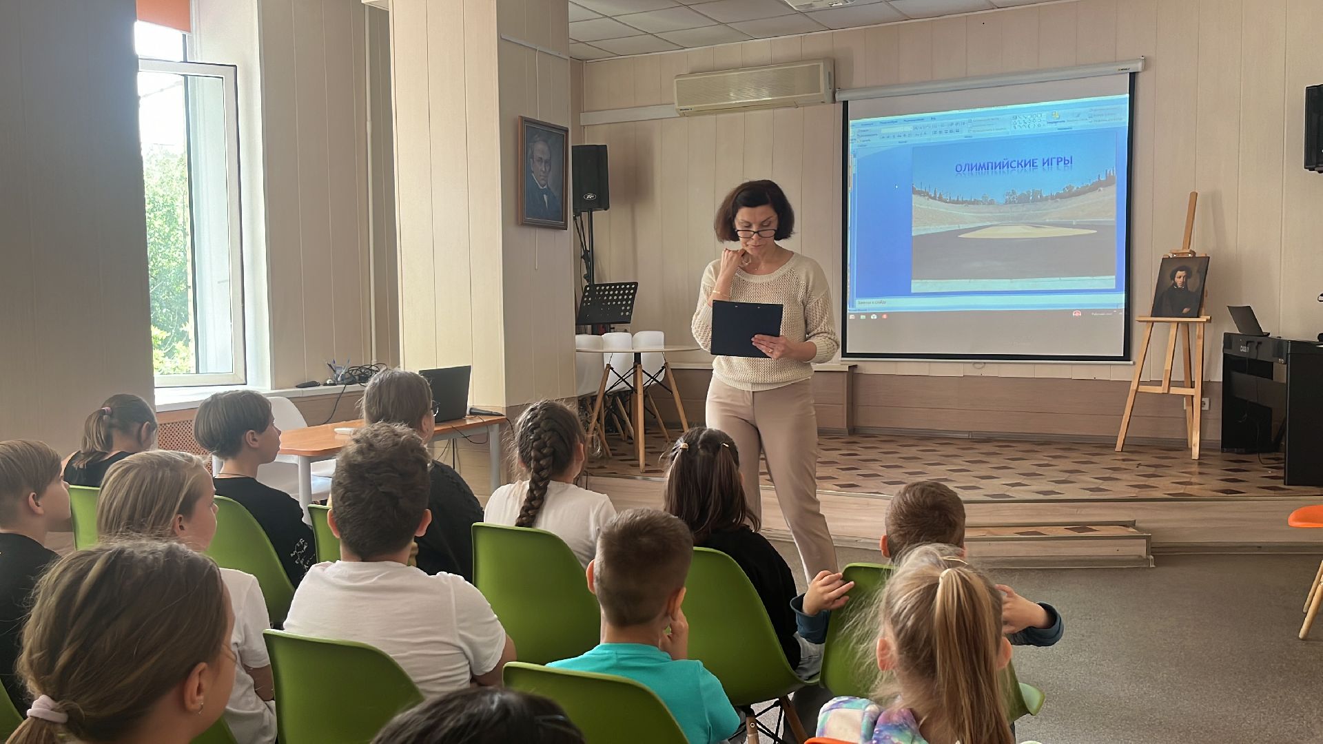 дети, детский лагерь, олимпиада, урок, библиотека,