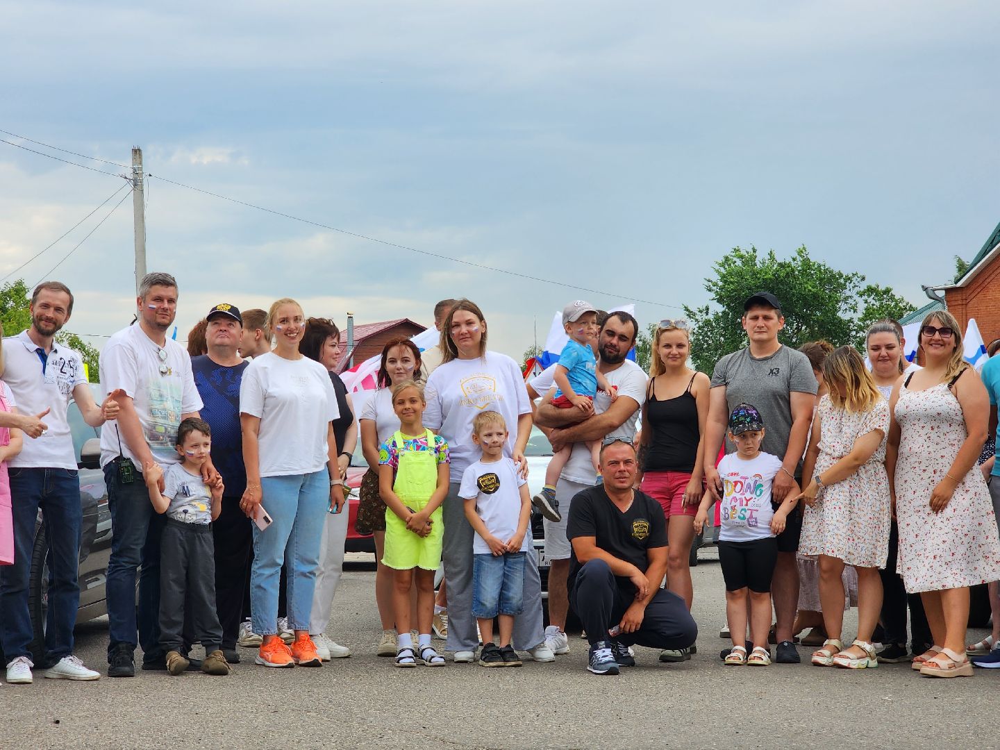 Луховицы, автопробег, день россии, триколор,