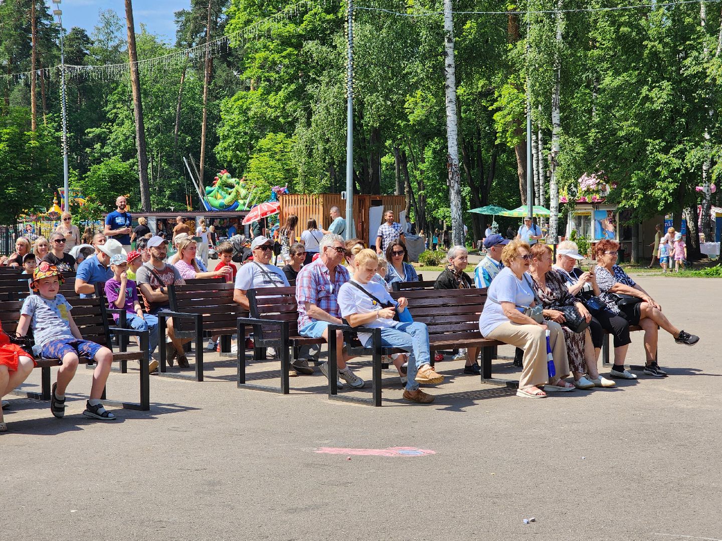 ногинск, парки подмосковья, центральный парк, день россии, общество, жители, концерт,