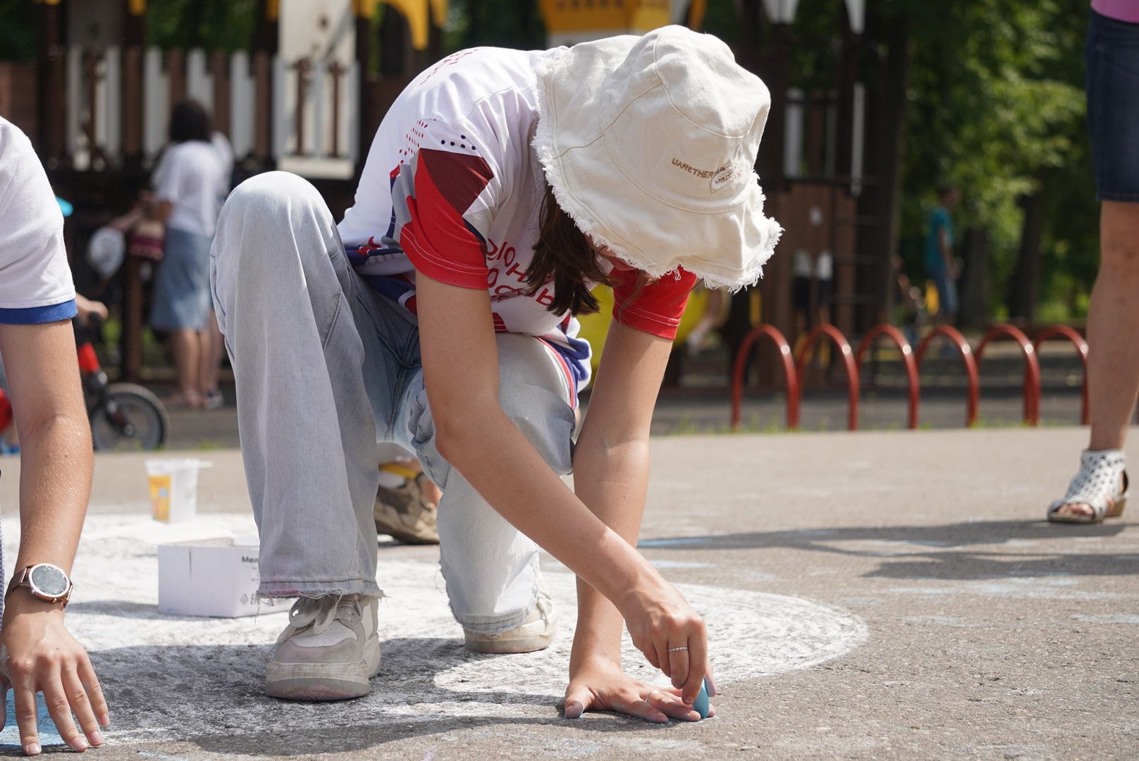 Павловский Посад, Городской округ Павловский Посад, День России, Дети, Рисунки, Мелки,