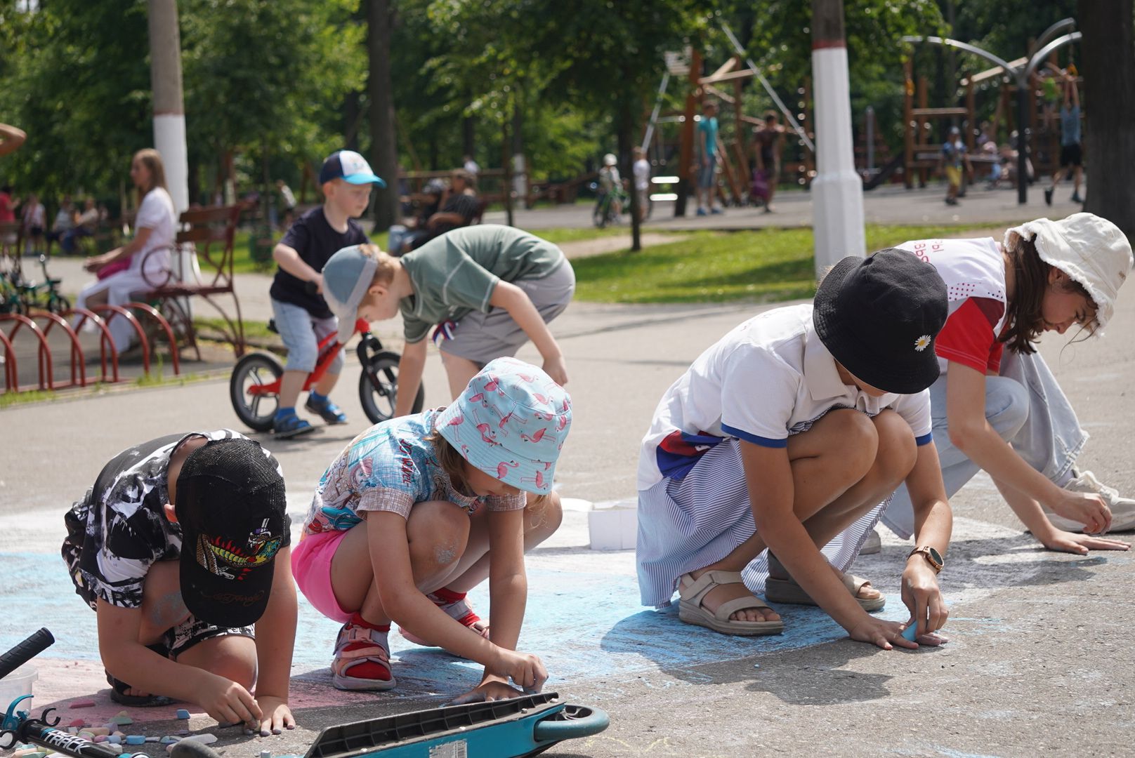 Павловский Посад, Городской округ Павловский Посад, День России, Дети, Рисунки, Мелки,
